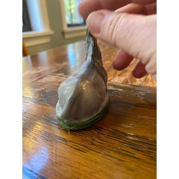 Vintage Fontanini Donkey Figurine Hand-Painted Collectible With Green Base & Wor - Picture 5 of 8